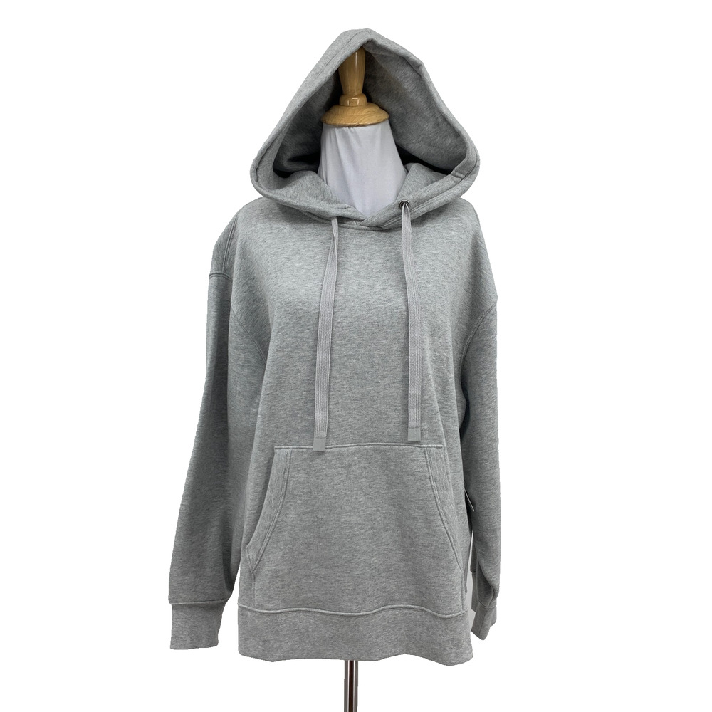 Athleta Sweatshirt Womens L Large Gray 24/7 Hoodie Fleece Lined Heather Pullover